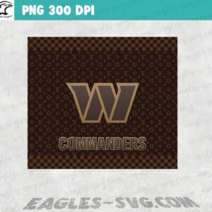 Washington Commanders Louis Vuitton Tumbler Wrap PNG Design, Washington Commanders 20oz Skinny Tumbler Designs - Image 2
