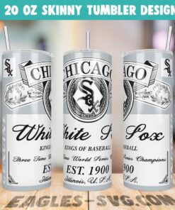 Chicago White Sox Kings Of Baseball PNG Tumbler Design