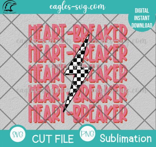 Heartbreaker SVG PNG, Valentine’s Day Cricut Silhouette Clipart Sublimation