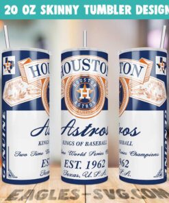 Houston Astros Kings Of Baseball PNG Tumbler Design