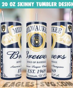 Milwaukee Brewers Kings Of Baseball PNG Tumbler Design