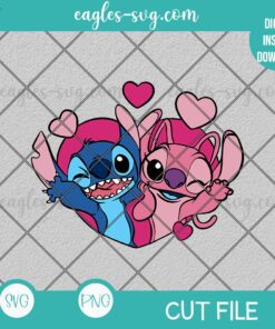 Stitch Valentine SVG PNG, Be Mine Valentines Cut file Sublimation Design