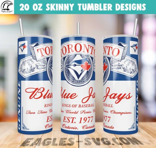 Toronto Blue Jays Kings Of Baseball PNG Tumbler Design