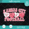 Kansas City Football Candy Hearts SVG PNG, Kansas City Chiefs Super Bowl 2024 SVG PNG