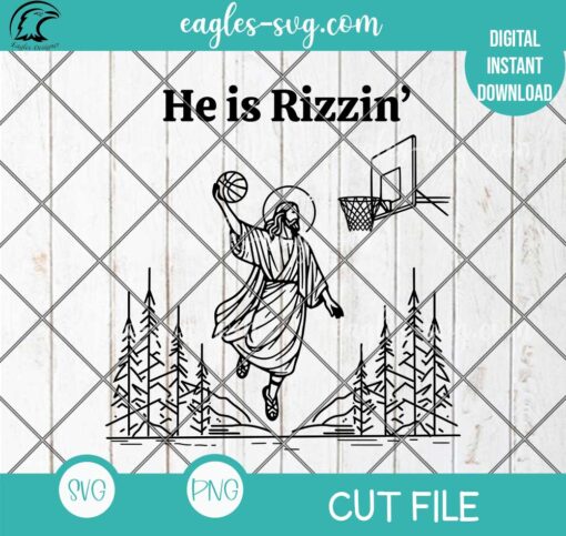 He is Rizzen Funny Easter SVG PNG Cricut Silhouette File