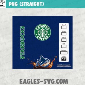 Starbucks Vancouver Canucks Coffee Tumbler Wrap PNG - eagles-svg.com