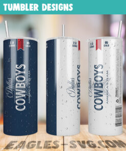 Dallas Cowboys Beer Can Tumbler Wrap PNG - Digital Download