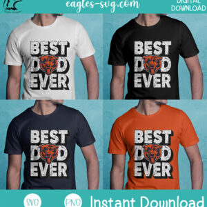 Chicago Bears Best Dad Ever SVG PNG | Football Dad Shirt Design – Digital Download - Image 2