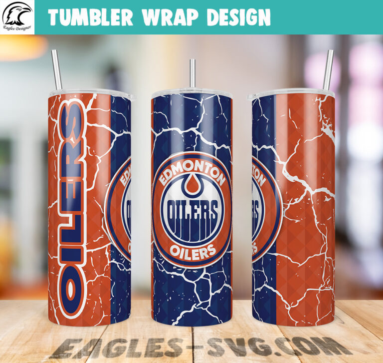 Oilers Color Pattern Edmonton Oilers Diamond Pattern Tumbler Wrap PNG – NHL Hockey Digital ...
