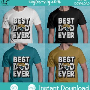Jacksonville Jaguars Best Dad Ever SVG PNG | Football Dad Shirt Design – Digital Download - Image 2