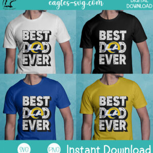 Los Angeles Rams Best Dad Ever SVG PNG | Football Dad Shirt Design – Digital Download - Image 2