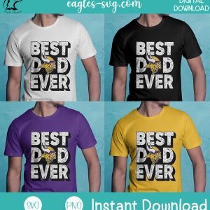 Minnesota Vikings Best Dad Ever SVG PNG | Football Dad Shirt Design – Digital Download - Image 2