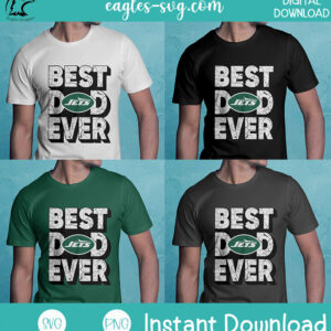 New York Jets Best Dad Ever SVG PNG | Football Dad Shirt Design – Digital Download - Image 2