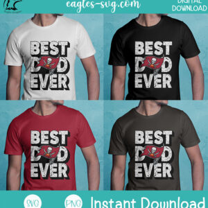Tampa Bay Buccaneers Best Dad Ever SVG PNG | Football Dad Shirt Design – Digital Download - Image 2