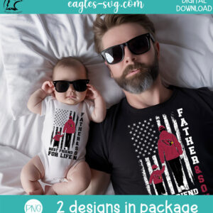 Father & Son Best Friends for Life Arizona Cardinals PNG – Matching Dad and Son Shirt Design - Image 2