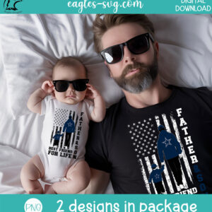 Father & Son Best Friends for Life Dallas Cowboys PNG – Matching Dad and Son Shirt Design - Image 2