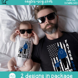 Father & Son Best Friends for Life Indianapolis Colts PNG – Matching Dad and Son Shirt Design - Image 2