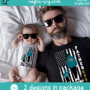 Father & Son Best Friends for Life Jacksonville Jaguars PNG – Matching Dad and Son Shirt Design - Image 2
