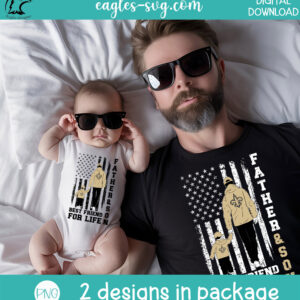Father & Son Best Friends for Life New Orleans Saints PNG – Matching Dad and Son Shirt Design - Image 2