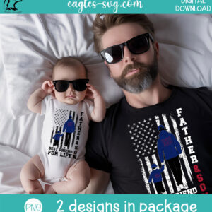 Father & Son Best Friends for Life New York Giants PNG – Matching Dad and Son Shirt Design - Image 2