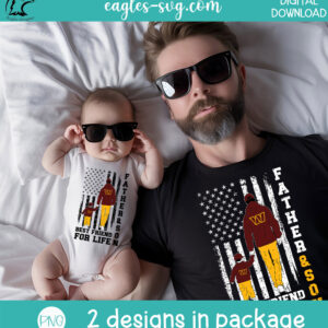 Father & Son Best Friends for Life Washington Commanders PNG – Matching Dad and Son Shirt Design - Image 2