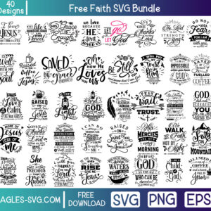 Free Faith SVG PNG EPS Bundle | Christian Designs for Cricut