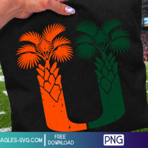 University of Miami Hurricanes U Palm Tree PNG - Free Download